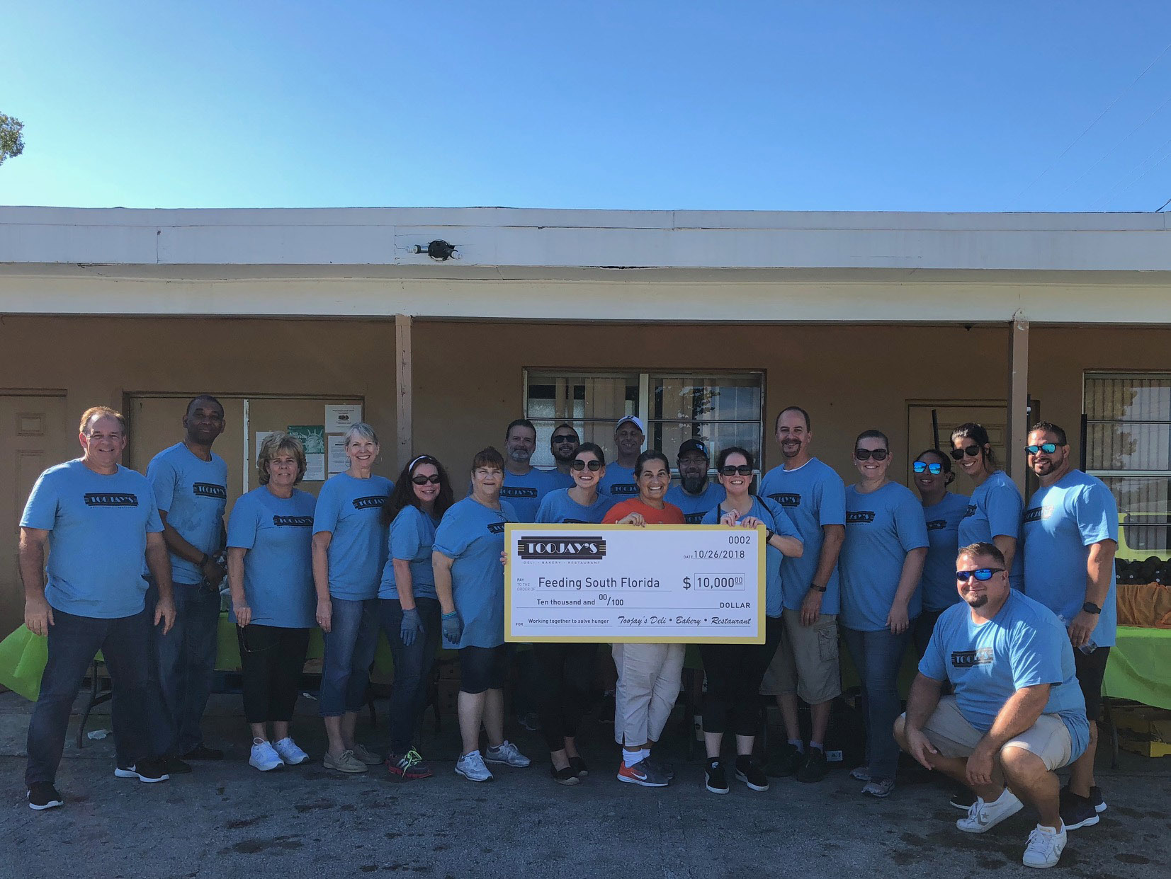 TooJay’s Donates $10,000 to Feeding South Florida