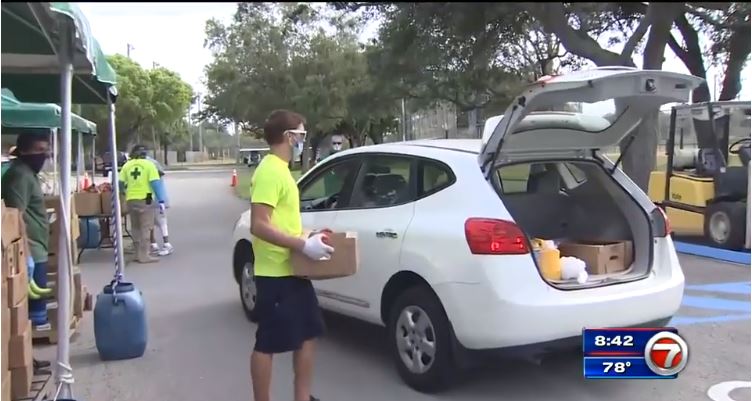 Food drives across South Florida help hundreds struggling during coronavirus pandemic