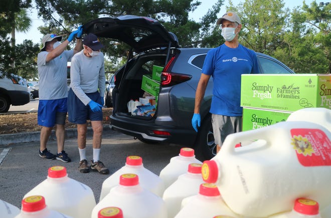 Volunteers at City of Wellington food distribution