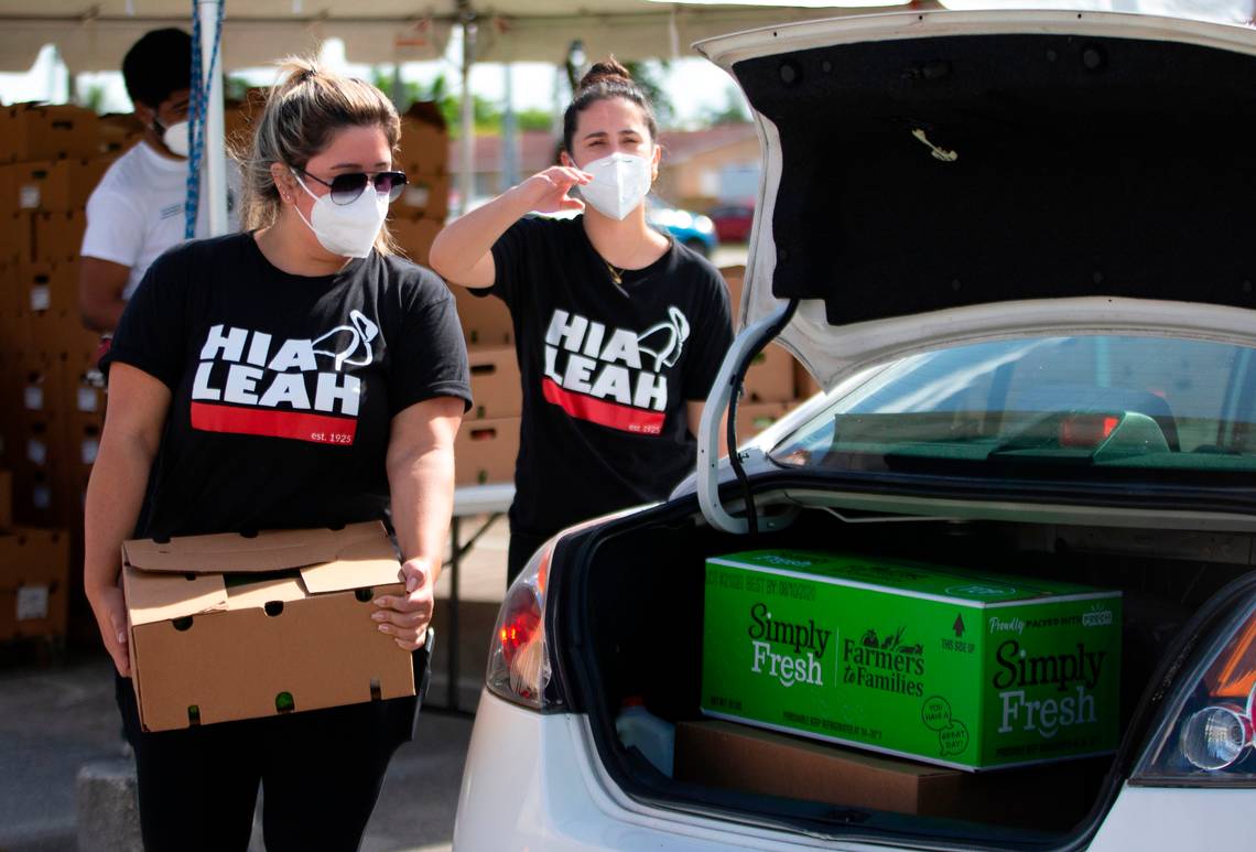 Cars line up for hours at the food pantry. How the pandemic ravaged South Florida