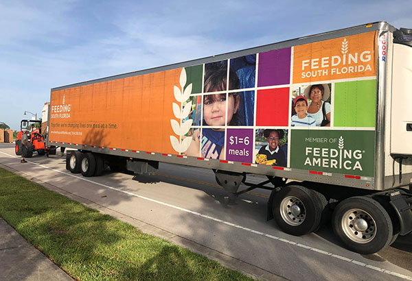 Feeding South Florida Truck At Royal Palm Beach Food Distribution