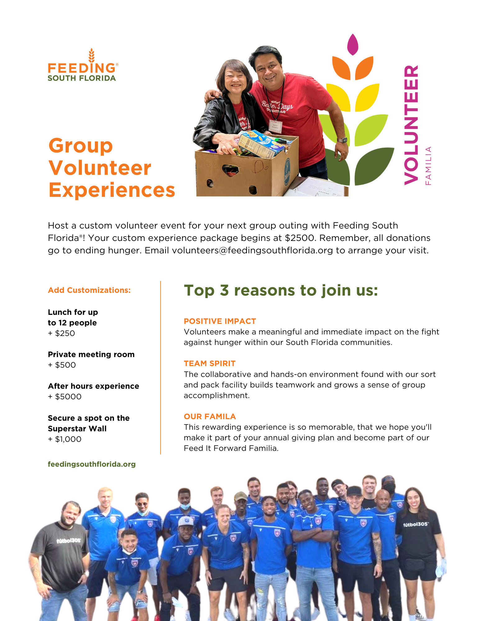 Customize your Feeding South Florida® volunteer experience