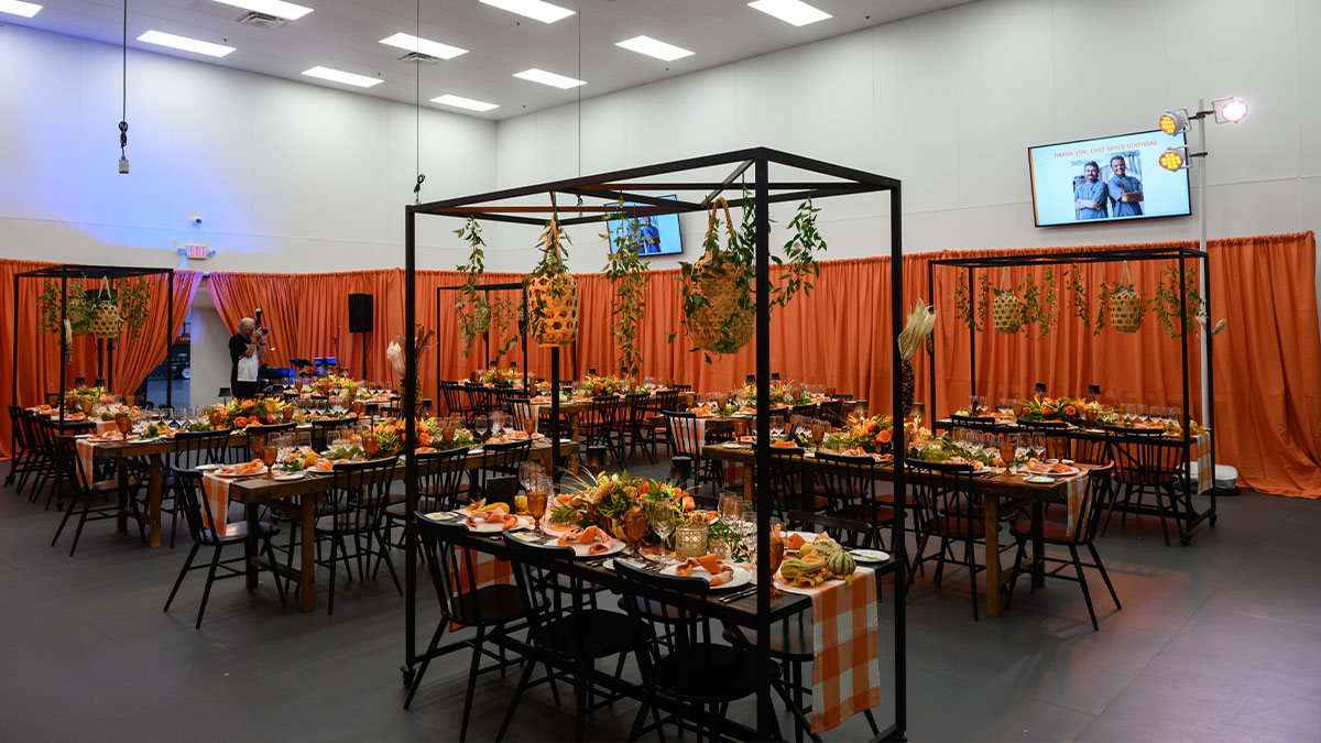 Image of Cuisine for a Cause dining set up.