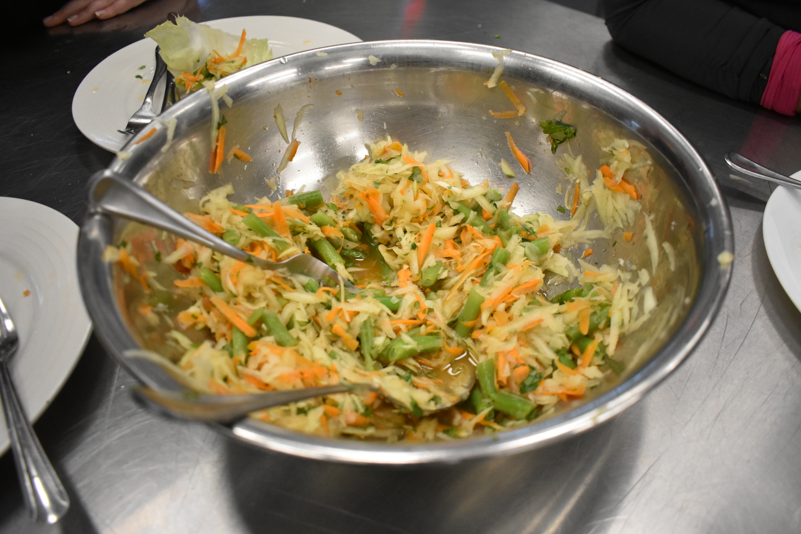 Cooking Class Feeding South Florida Green Papaya Salad and Curry - the Green Papaya Salad